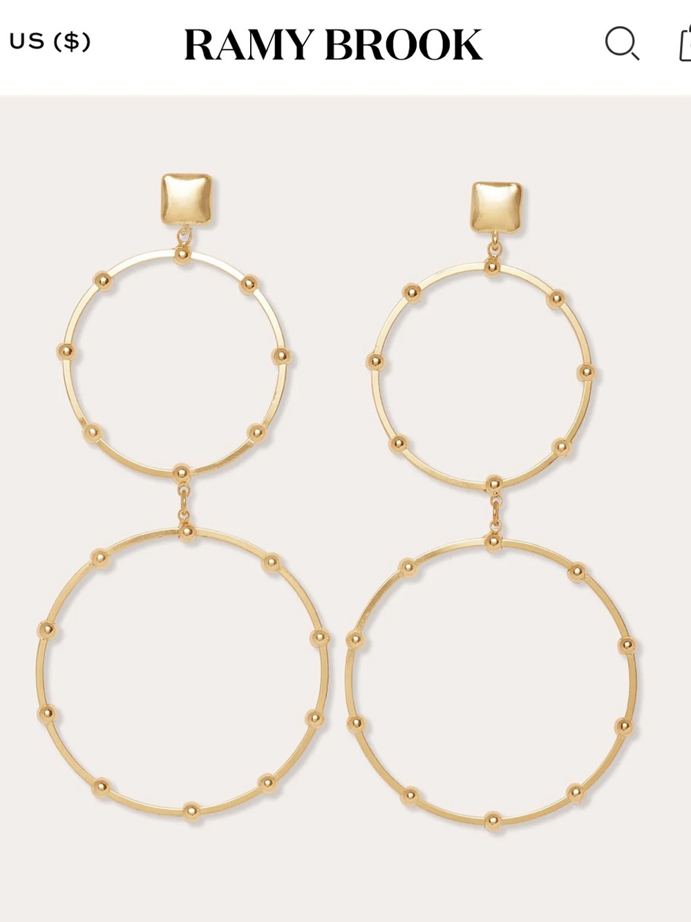 Ramy Brook Gold Hoop Kairi Earrings
